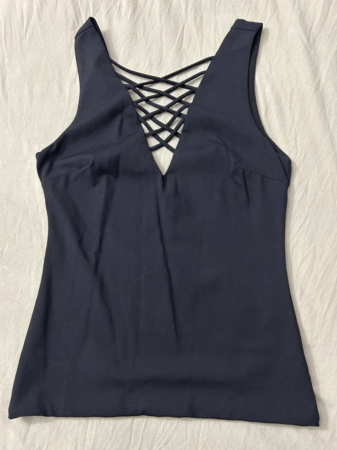 Bebe Black Lattice Top - photo 2