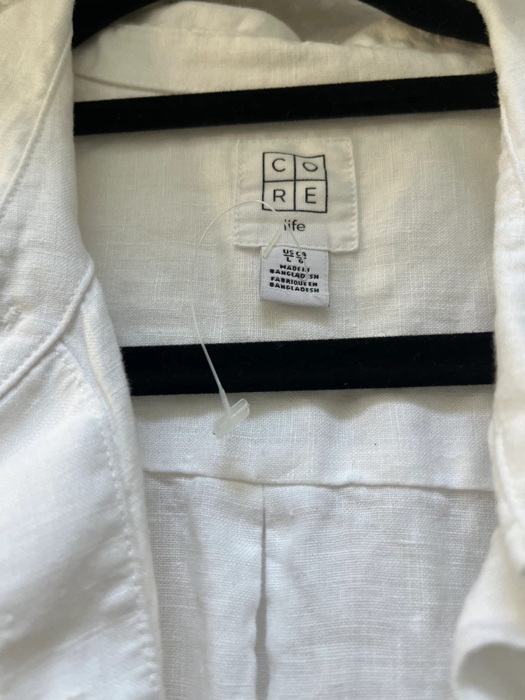 White 100% Linen Shirt Dress - photo 4