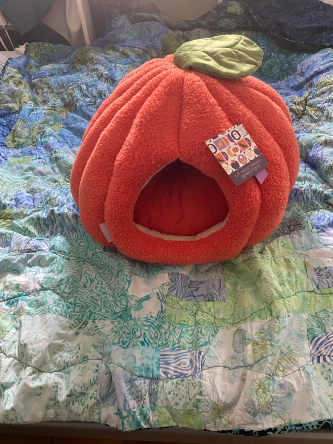 Plush Pumpkin Pet Bed