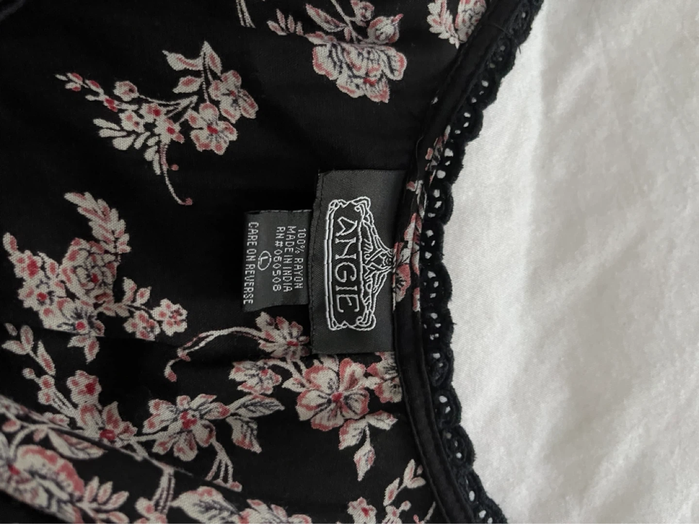 Angie Black Floral Tiered Maxi Dress - photo 4