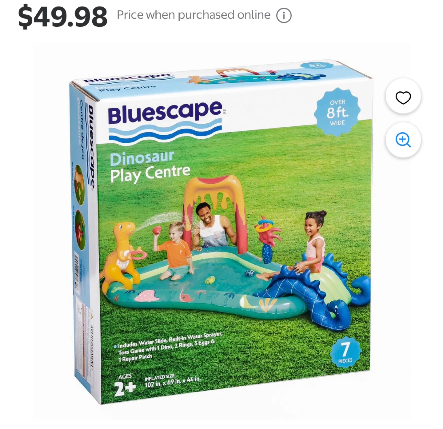Bluescape Dinosaur Play Centre Inflatable Pool