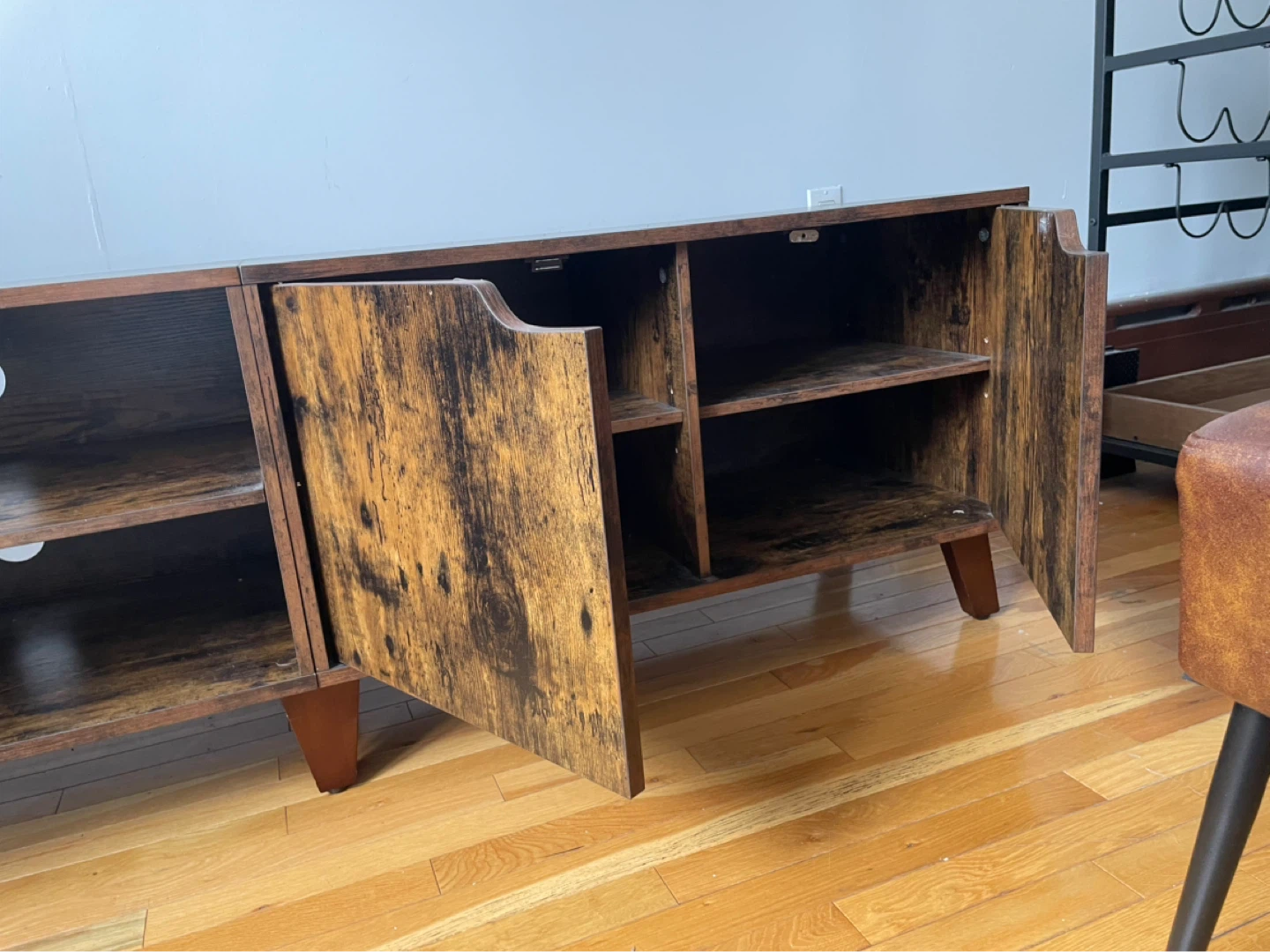 Industrial TV Stand / Credenza with Cabinet Storage - photo 3