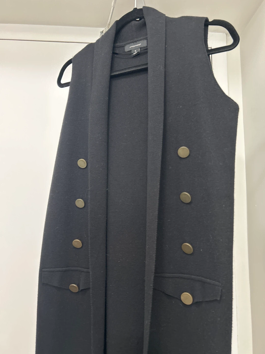 Atmosphere Black Long Vest - Size S - photo 3