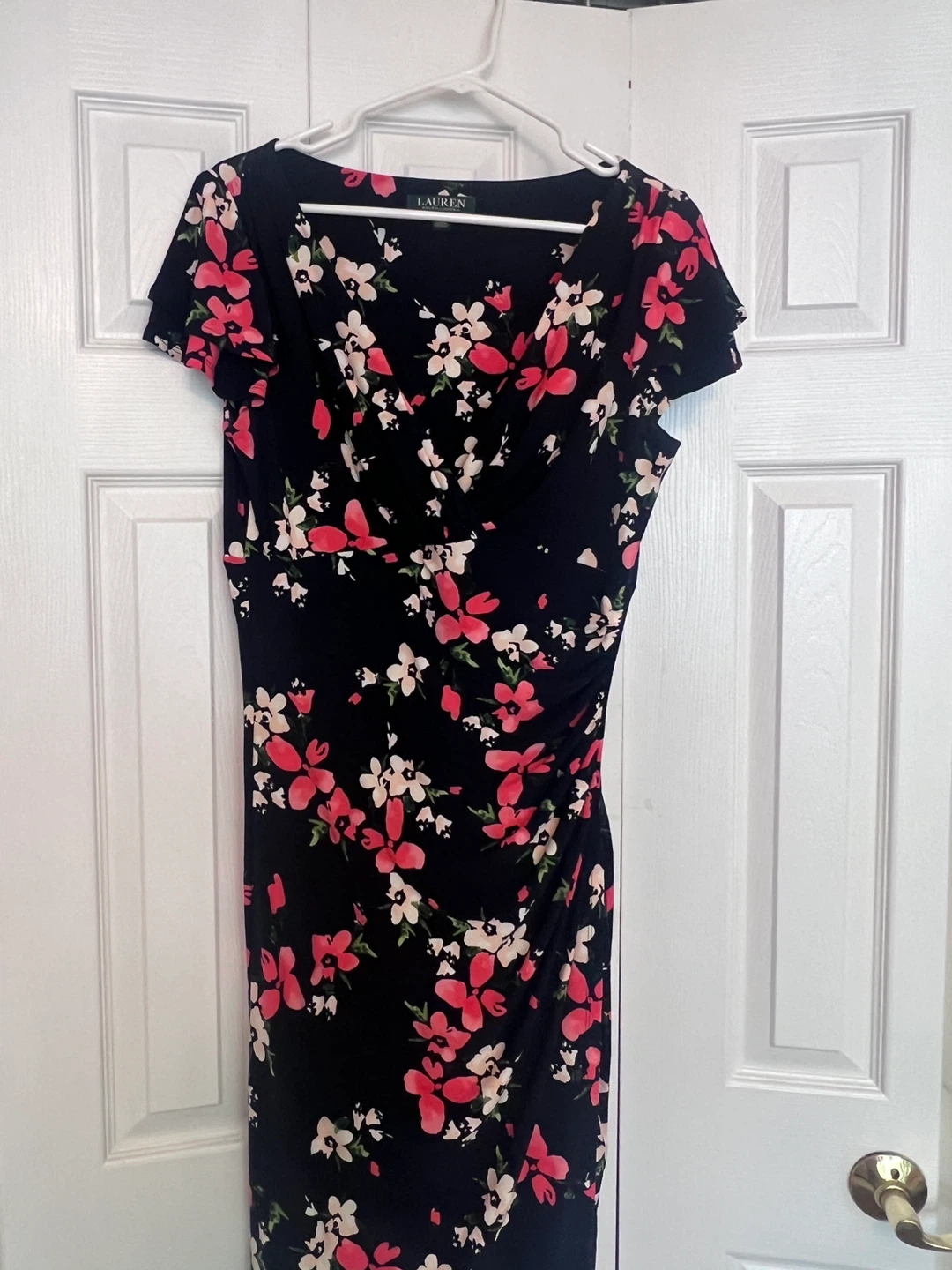 Lauren Ralph Lauren Floral Ruched Dress Size 10