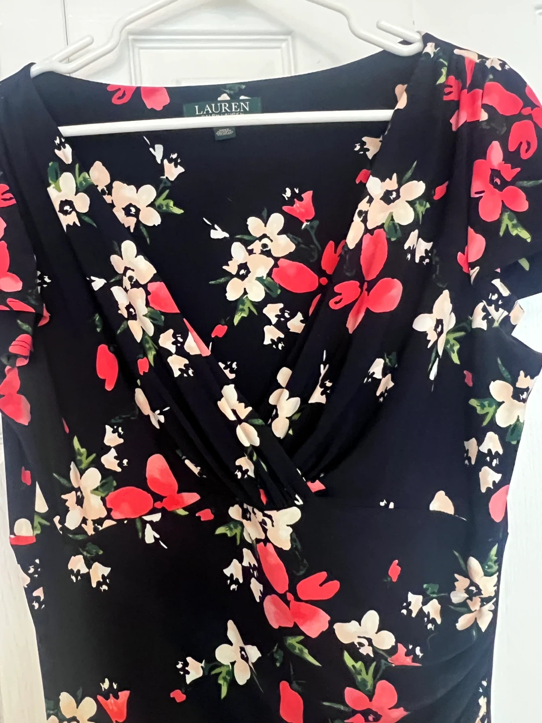 Lauren Ralph Lauren Floral Ruched Dress Size 10 - photo 3
