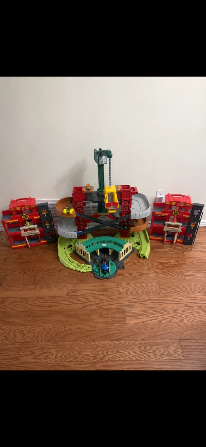 Kids Play Set - Big Toy Cars Track and Fire Stations Set - photo 2