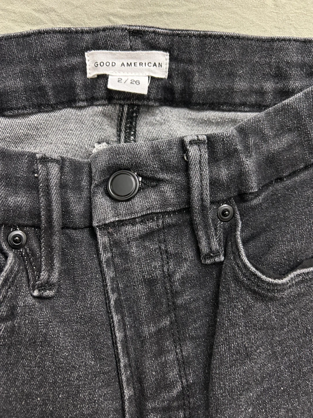 Good American Women's Jeans Size 2/26 Black Denim