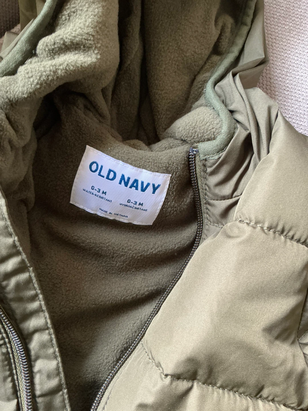 Old Navy Baby Snowsuit 0-3M Green Brand Witness - photo 2