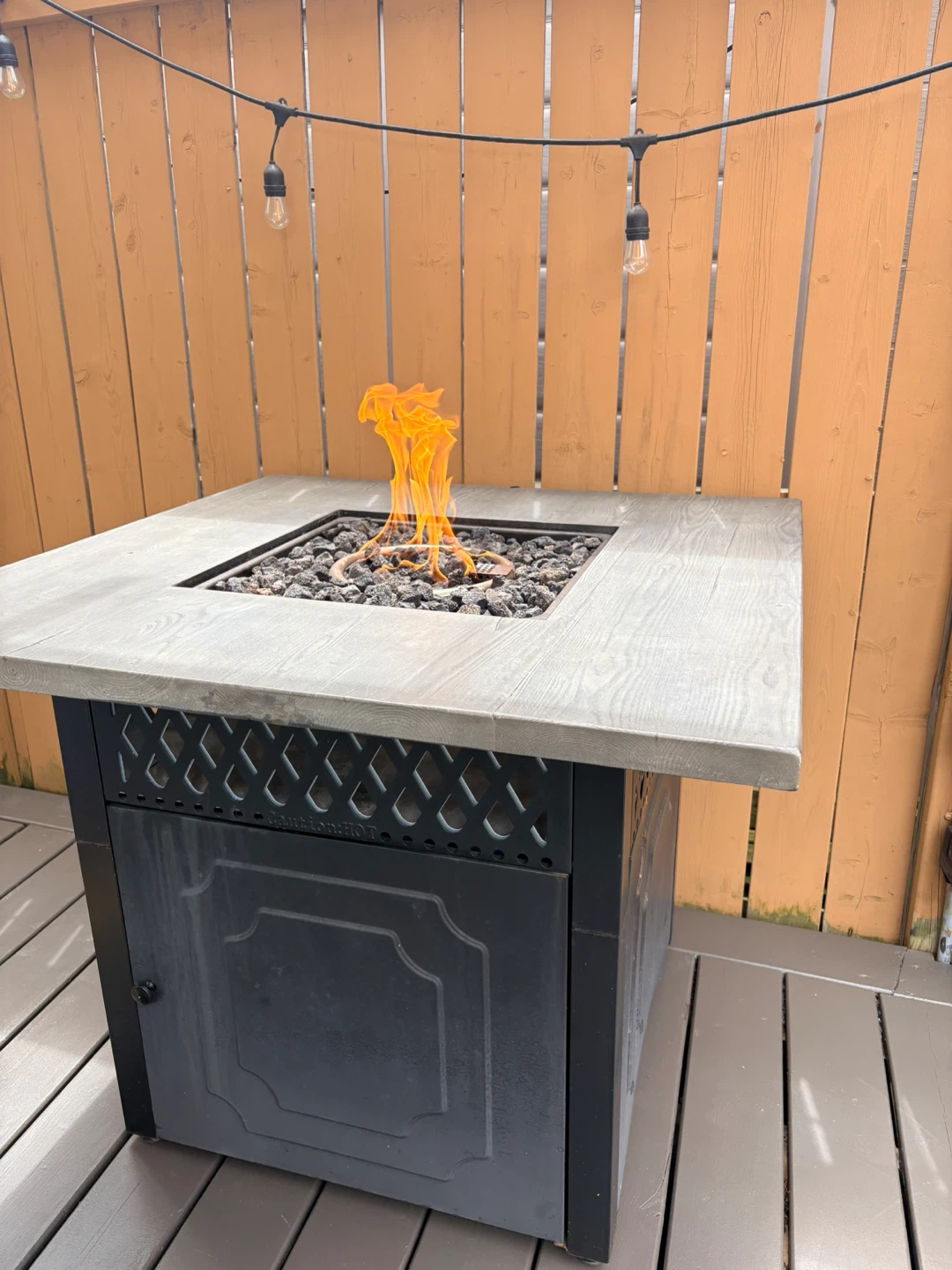 Square Outdoor Propane Fire Pit Table - photo 4