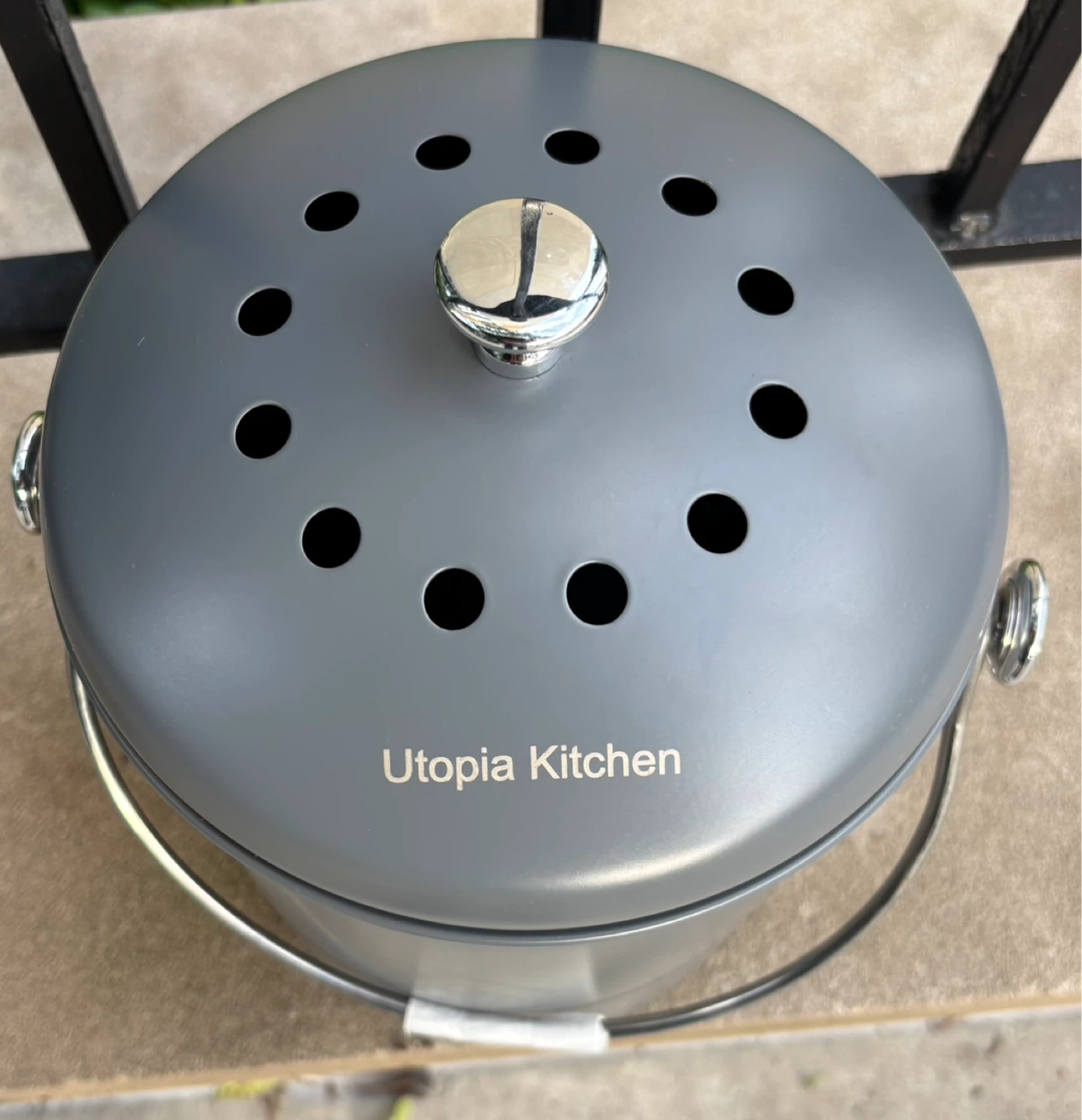 Utopia Kitchen Compost Bin - Gray - photo 2