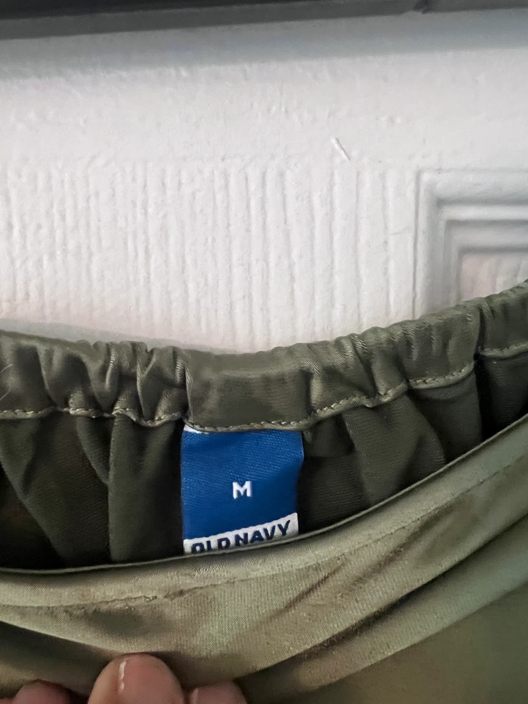 Old Navy Olive Green Satin Midi Skirt Size M - photo 2