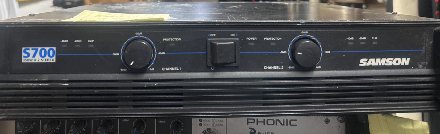 Samson S700 350W x 2 Stereo Power Amplifier