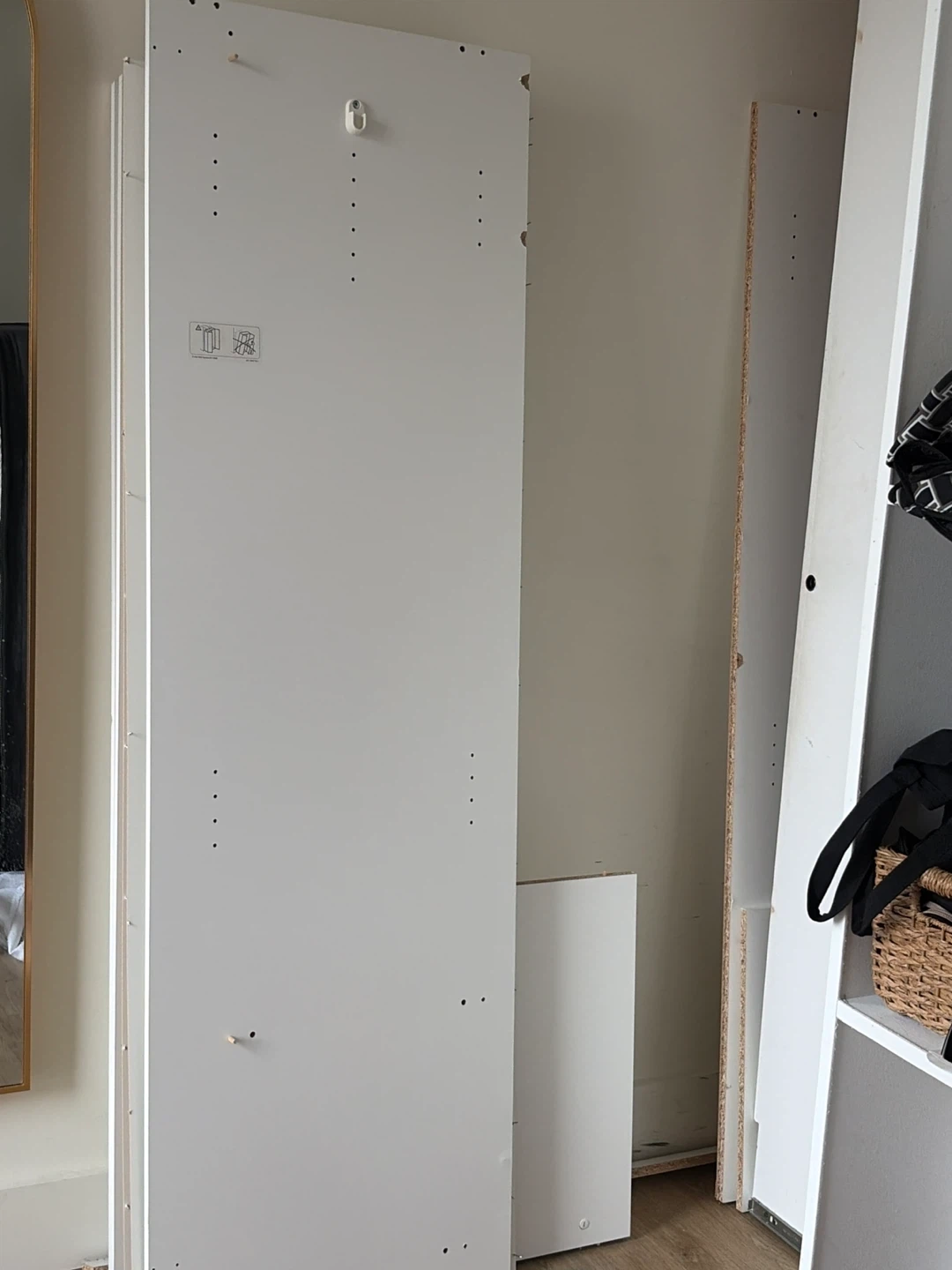 White Sliding Door Wardrobe (dissembled already) - photo 5