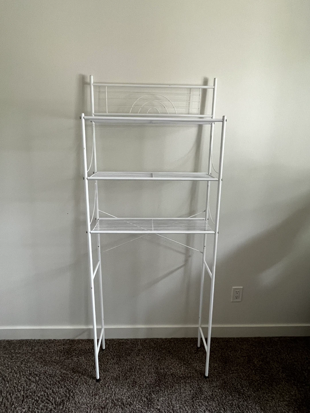White Bathroom Shelf Unit - photo 3