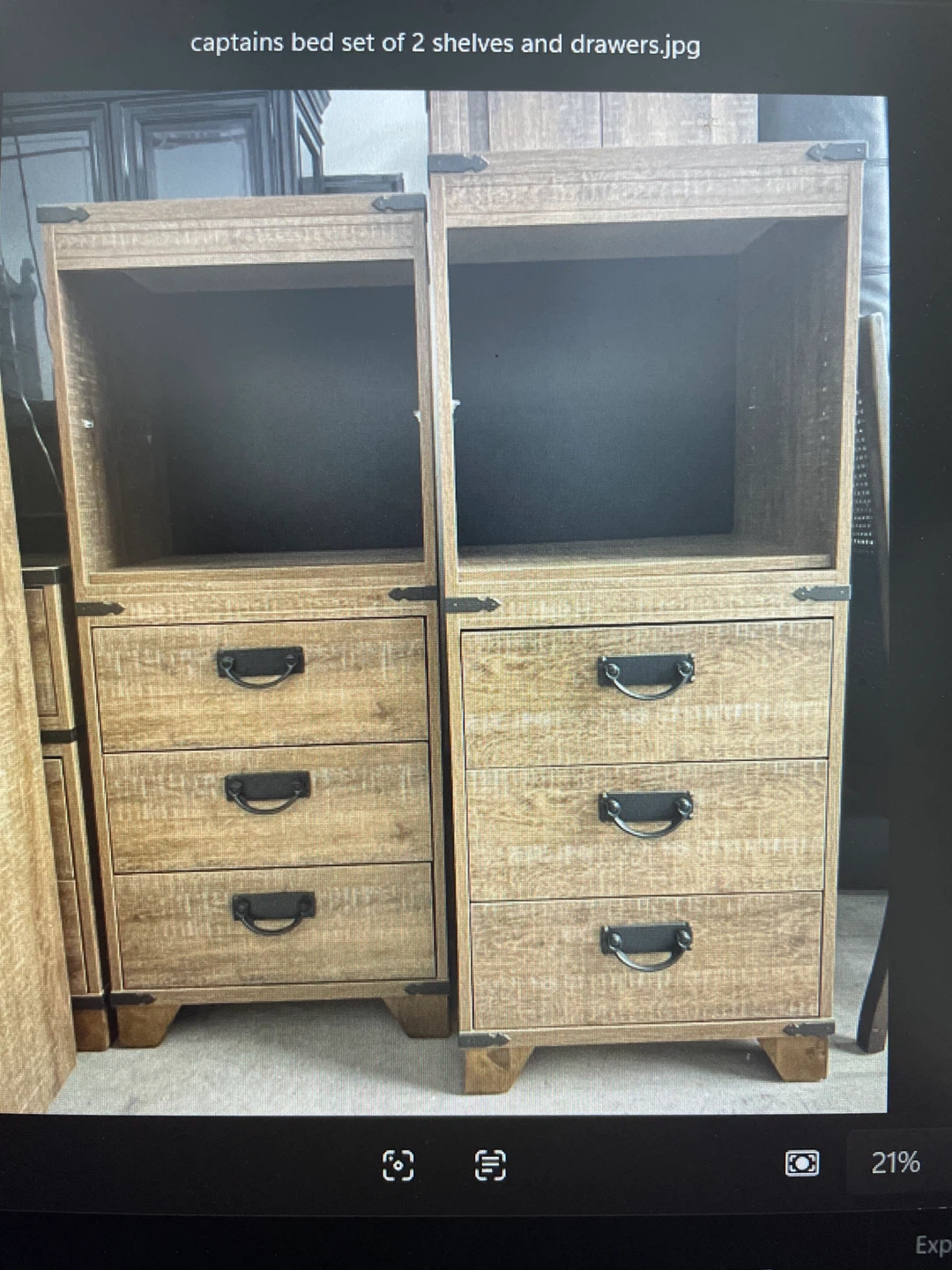 Captain's Bed Set with Drawers and Headboard Shelf - photo 2