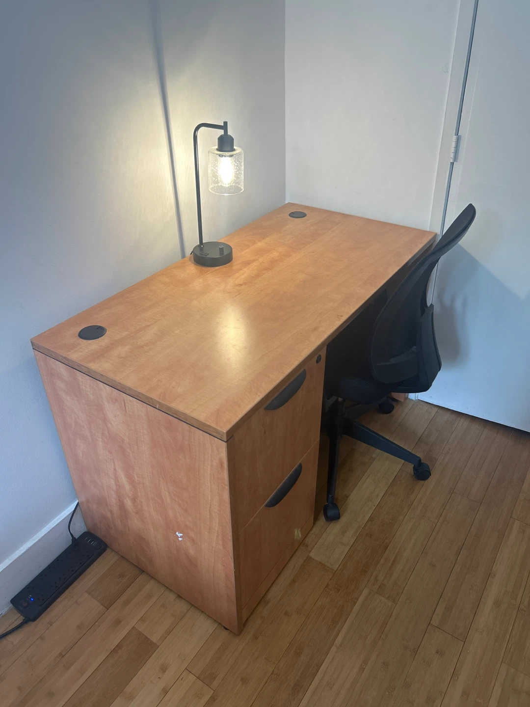 Office Desk with Filing Cabinet and chair - photo 2