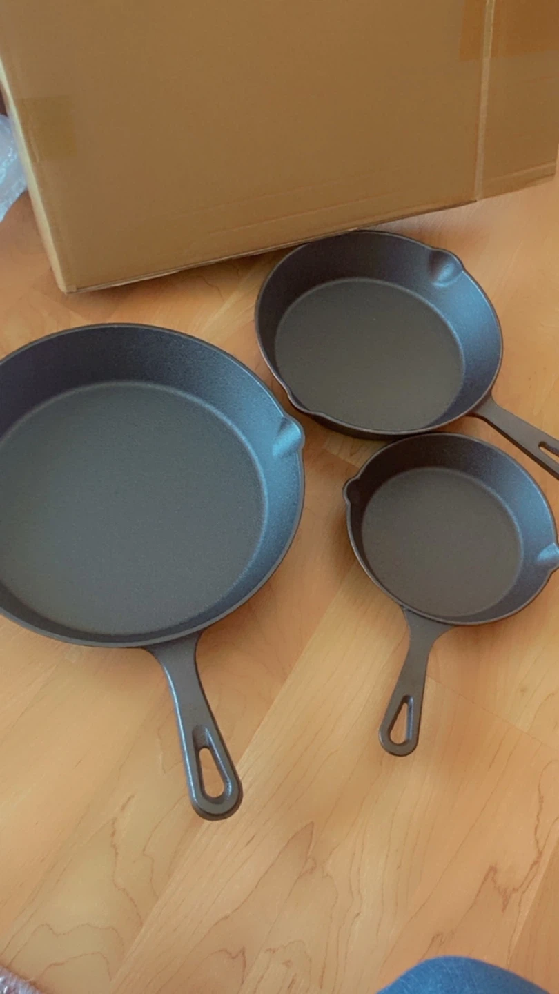 Cast Iron Skillet Set - 3 Piece