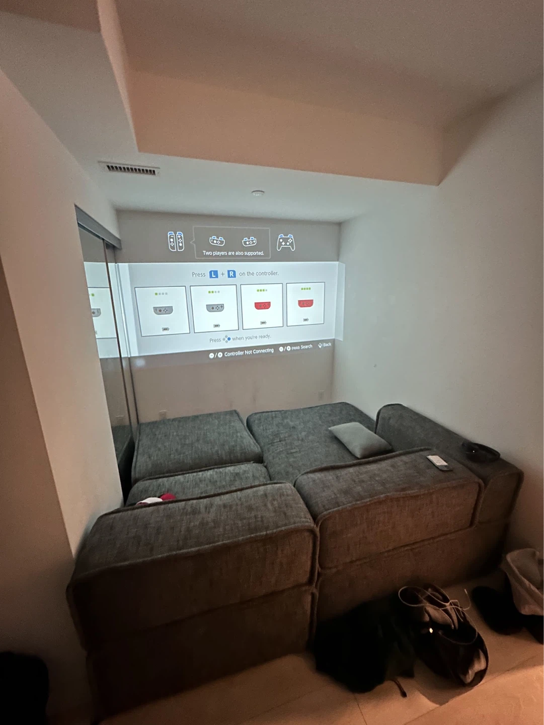 Grey Fabric Modular Couch