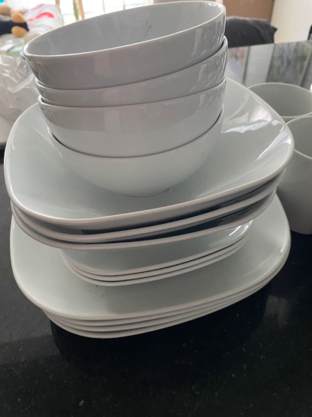 FREE Set of Ikea White Ceramic Mugs, Plates and Bowls - photo 2
