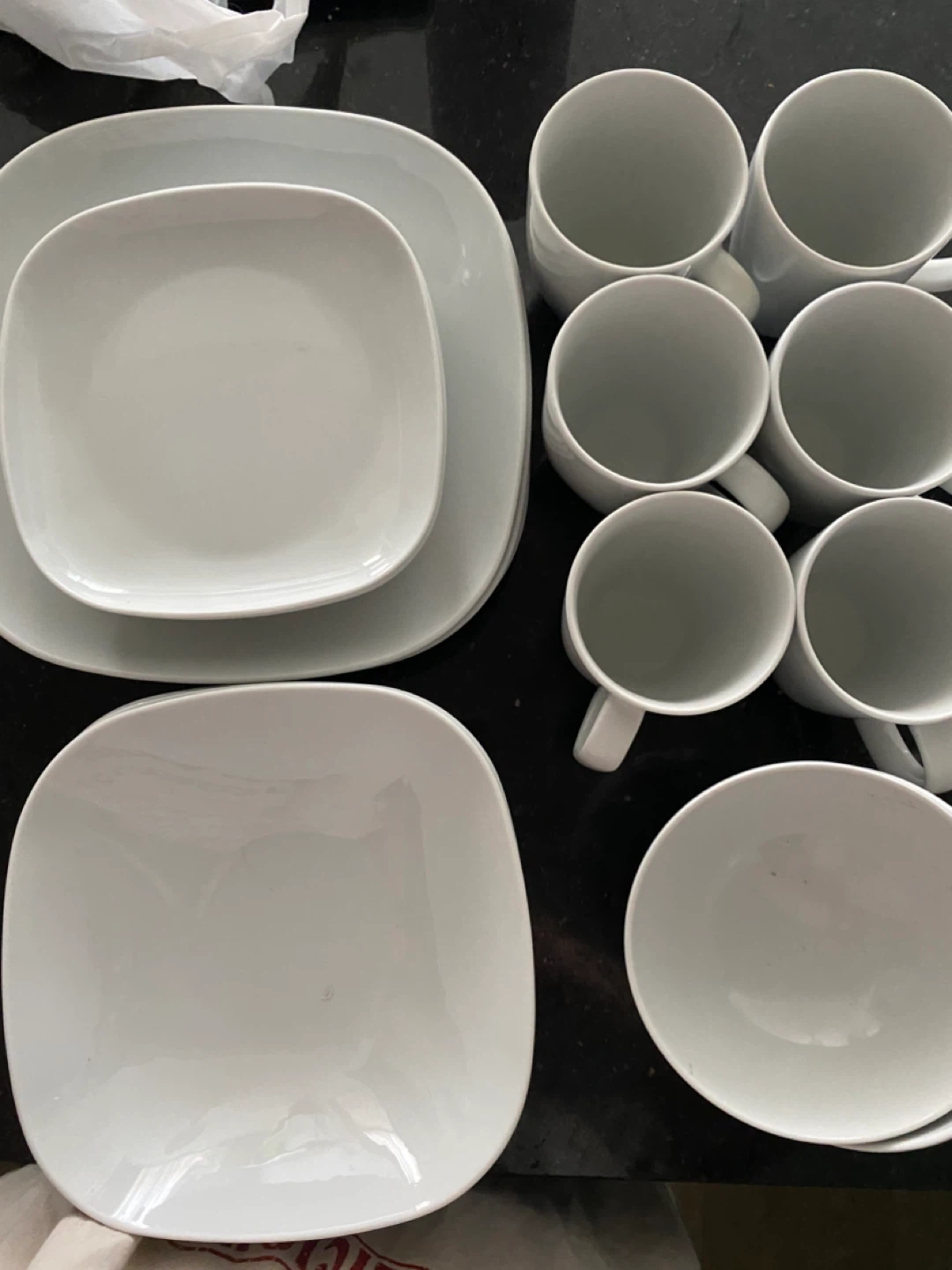 FREE Set of Ikea White Ceramic Mugs, Plates and Bowls