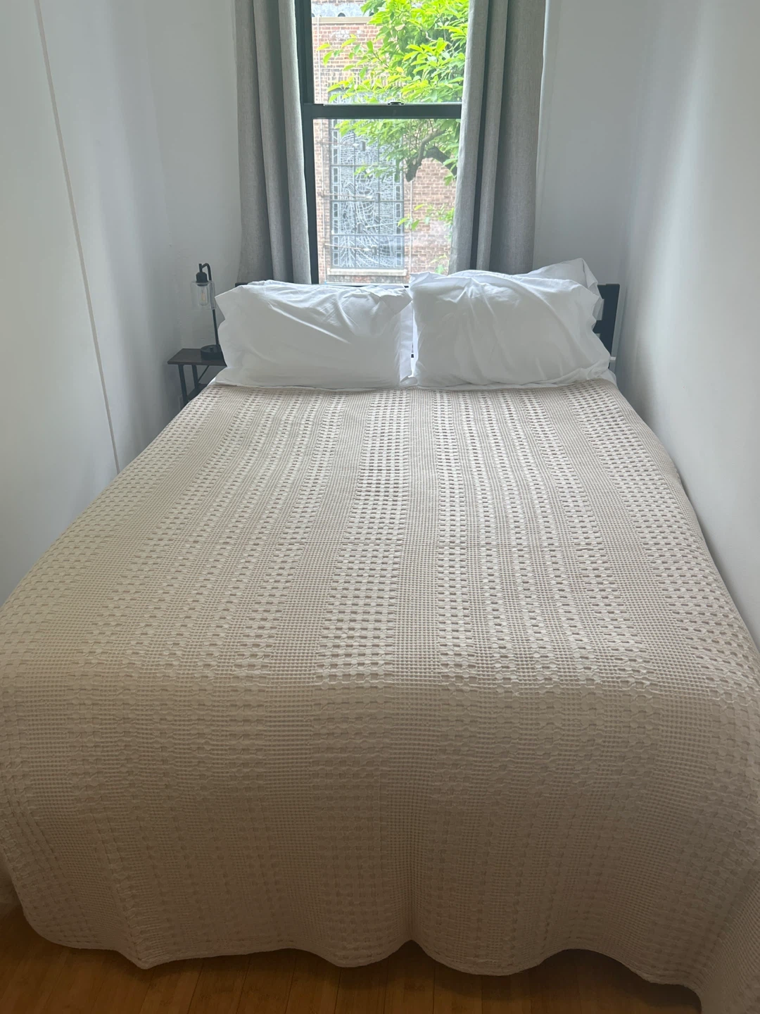 Queen bed frame and mattress