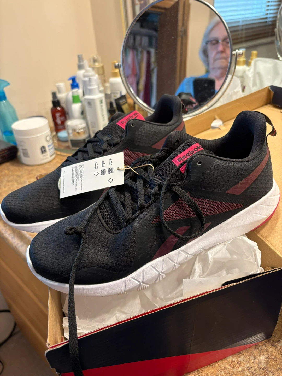 Reebok Flexagon Force 3.0 Shoes - Black/Maroon/Pink - photo 3