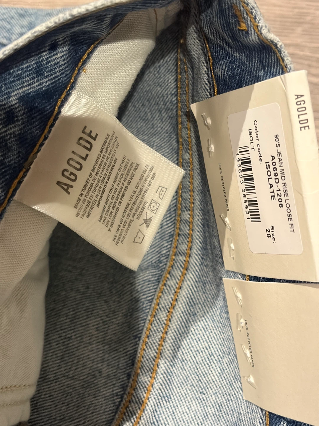 AGOLDE 90s Mid Rise Loose Fit Jeans Size 28 - photo 5