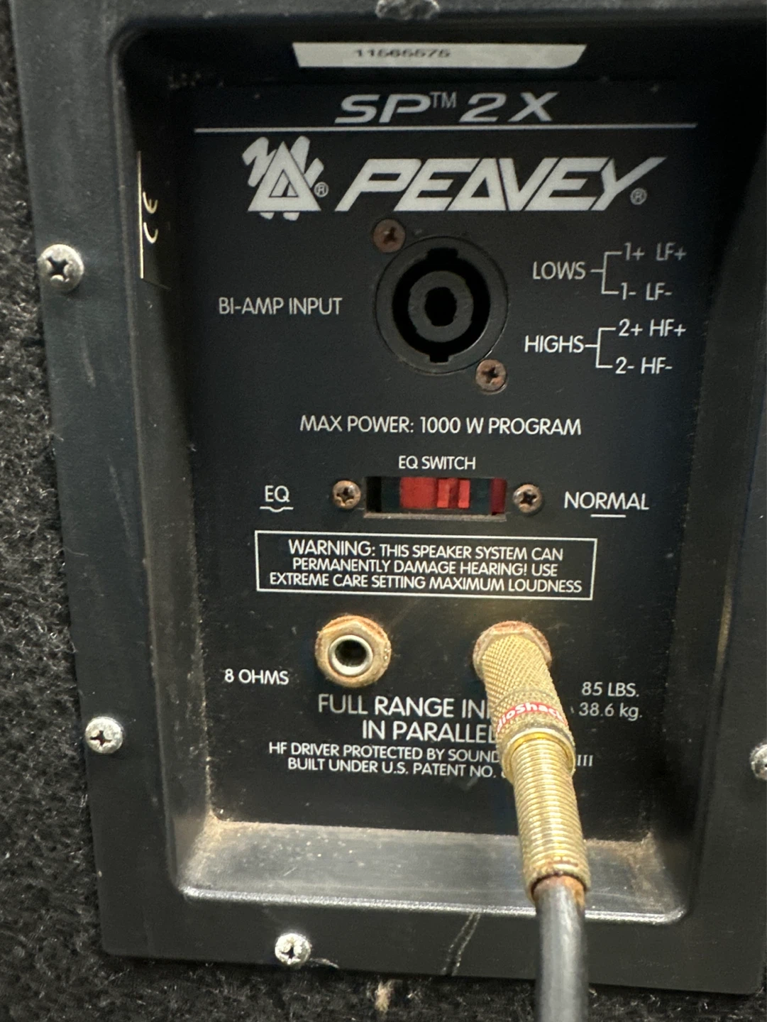 Peavey SP 2X Bi-Amp Input Speaker - 1000W Program - photo 2