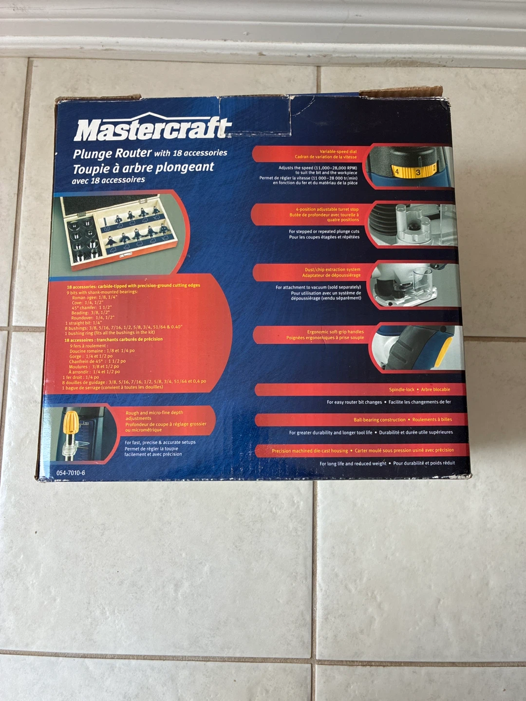 Mastercraft Plunge Router with 18 Accessories - photo 4