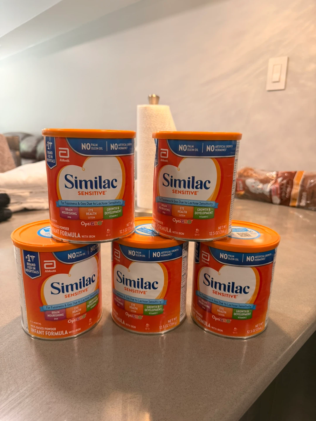 Similac Sensitive Infant Formula 5 x 12.5 oz Cans