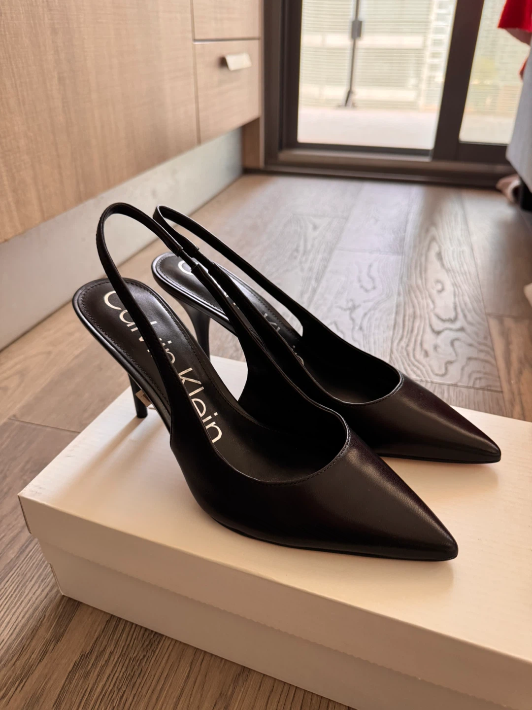 Calvin Klein Black Slingback Heels Size 9M - photo 2