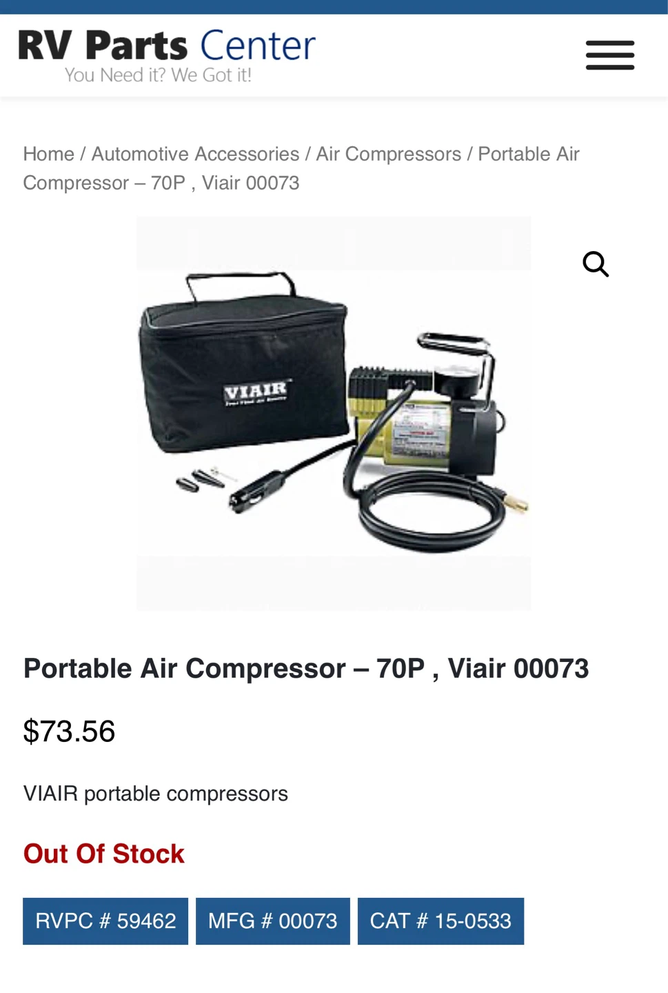 VIAIR 70P Portable Air Compressor - photo 3