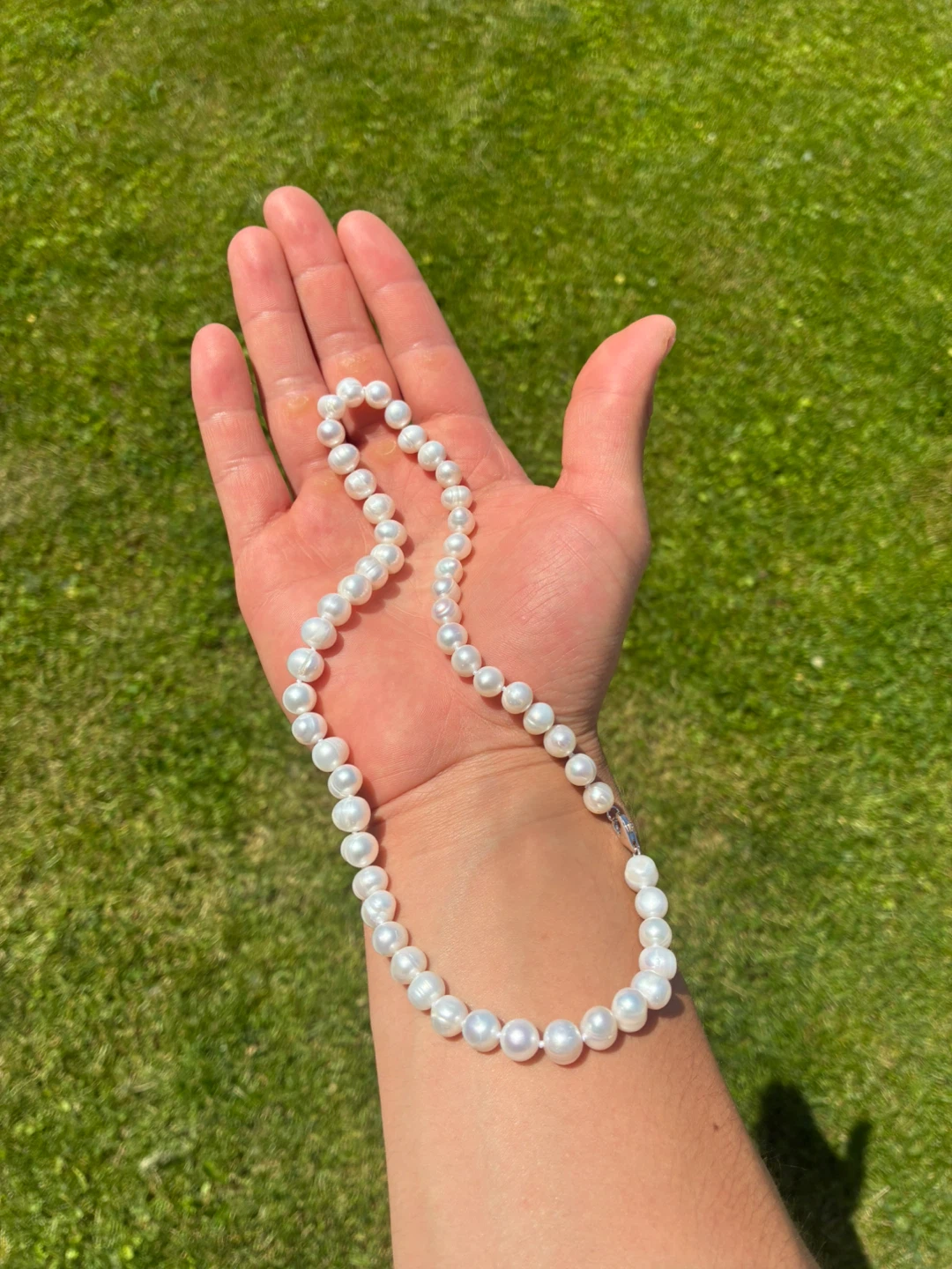 9MM freshwater White Pearl Necklace - photo 3