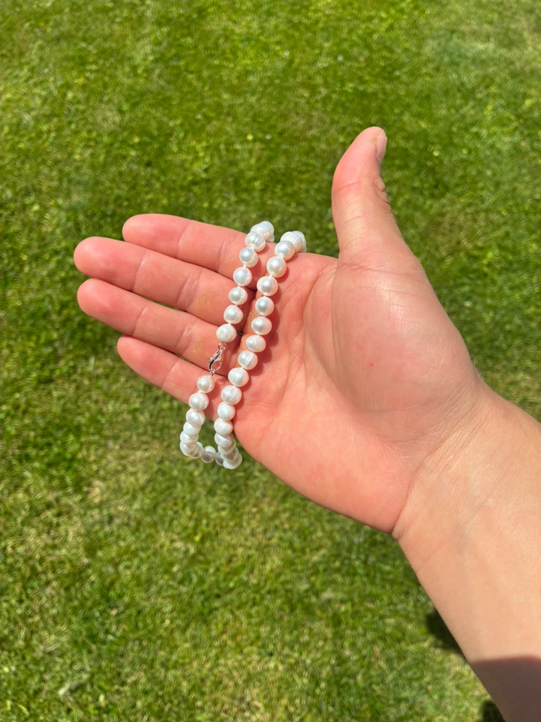 9MM freshwater White Pearl Necklace - photo 4