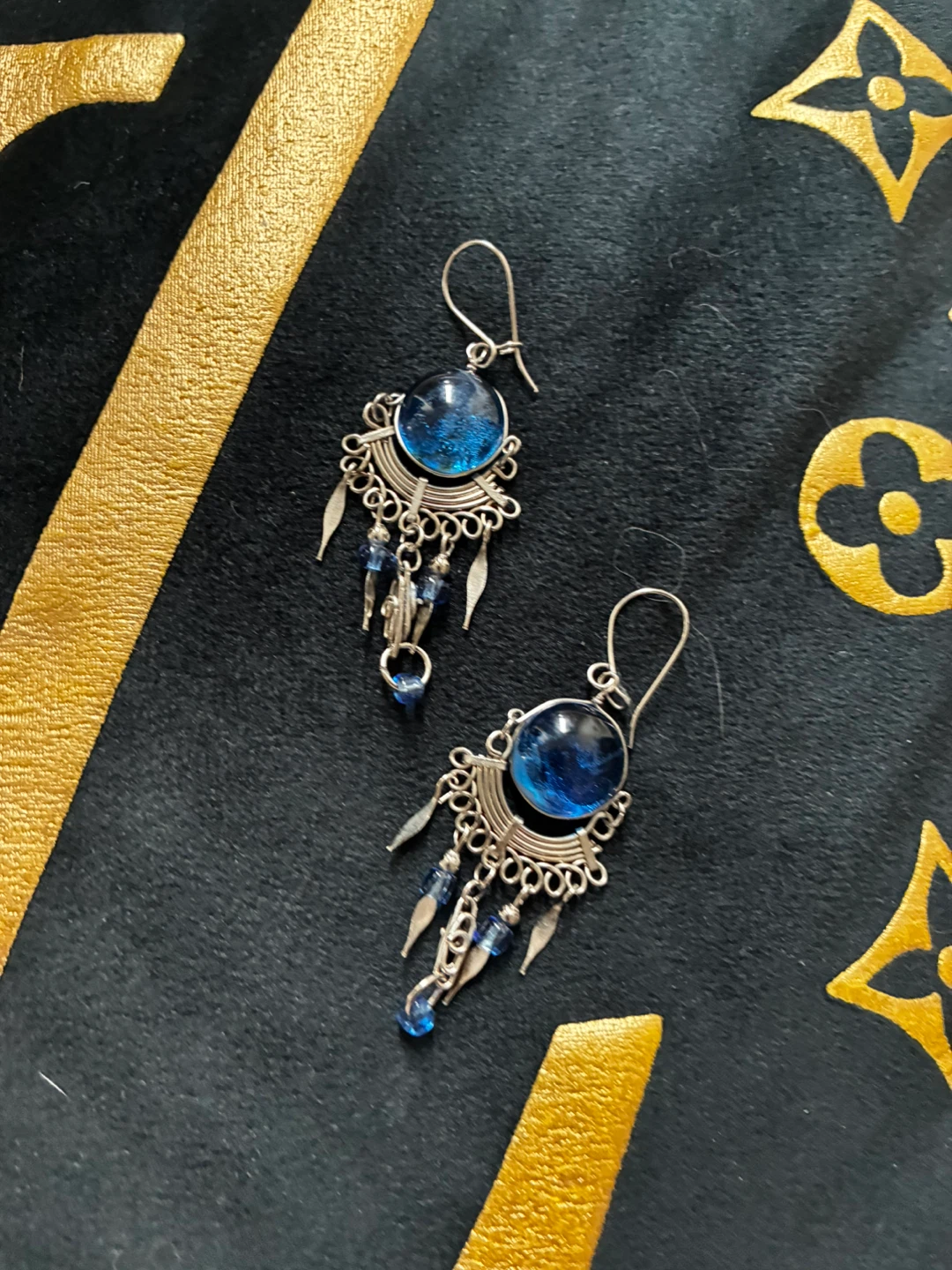 Blue Moon Beaded Dangle Earrings - photo 2