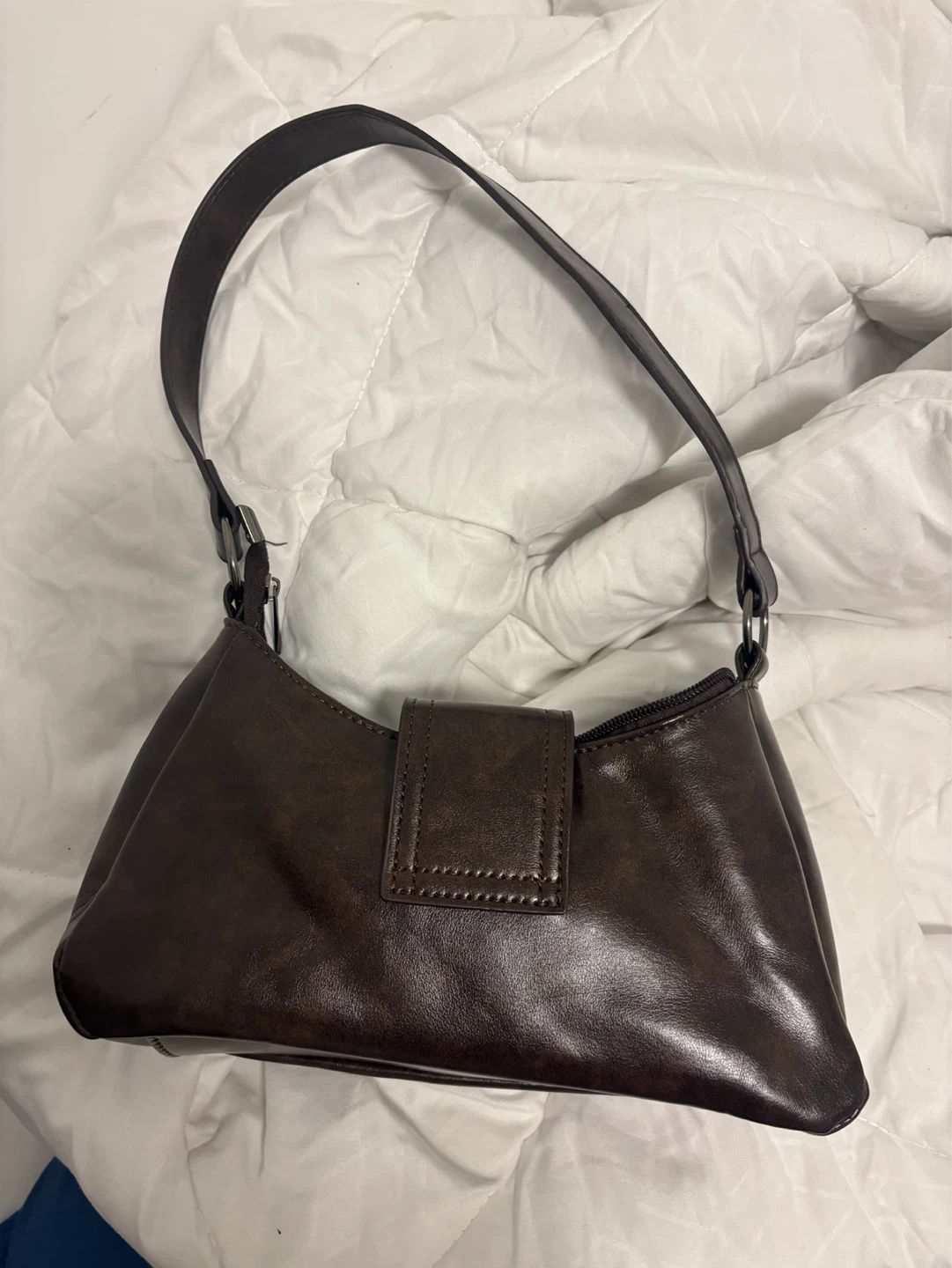 Y2K brown leather bag - photo 4