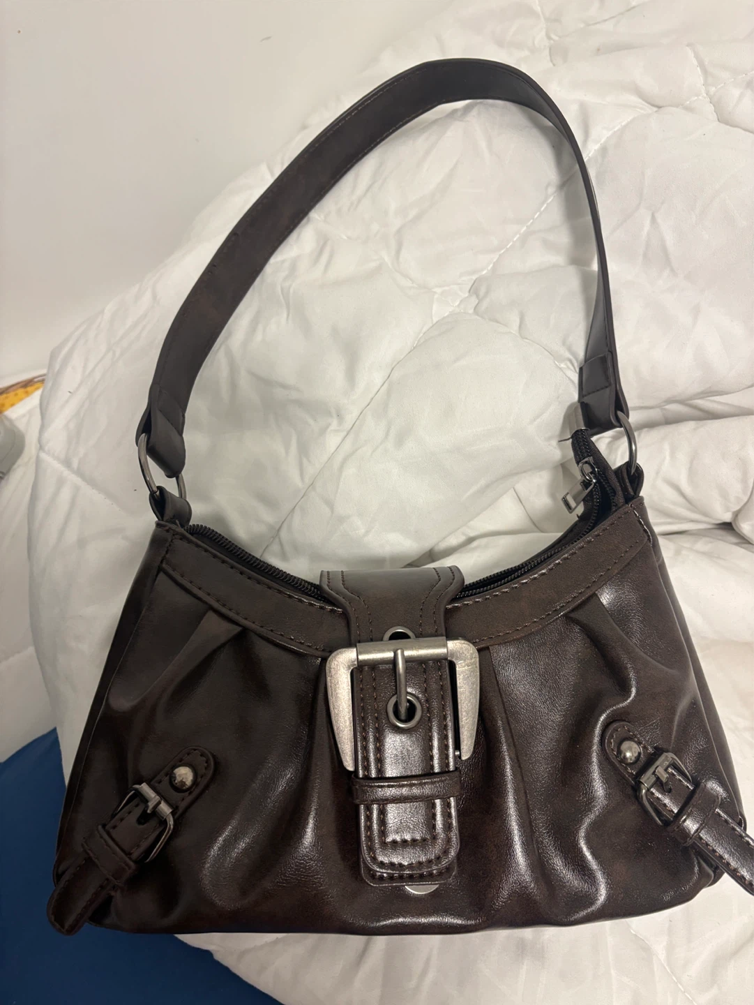 Y2K brown leather bag - photo 3