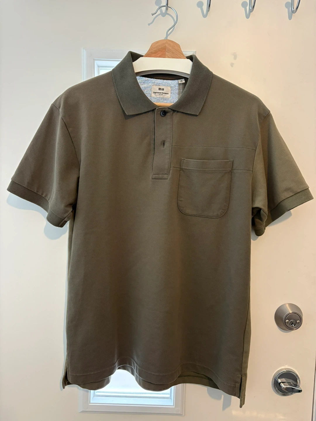 UNIQLO Engineered Garments Polo Shirt - Olive Green, Size M