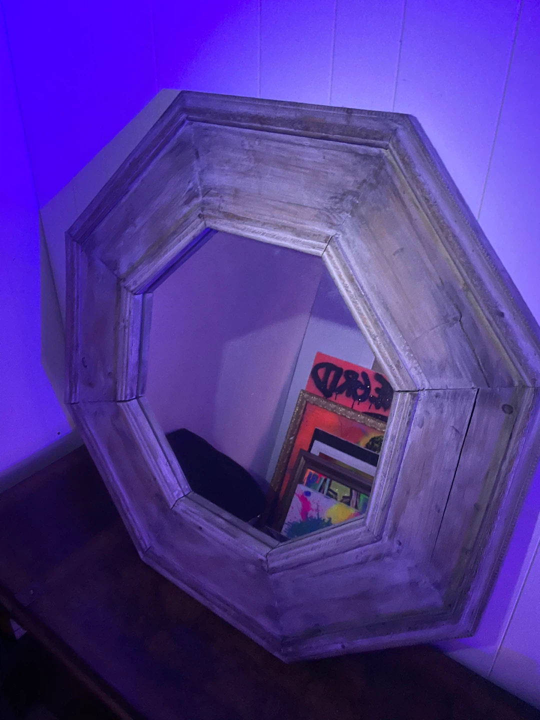 Unique Hexagonal Reclaimed Wood Mirror – Century Style