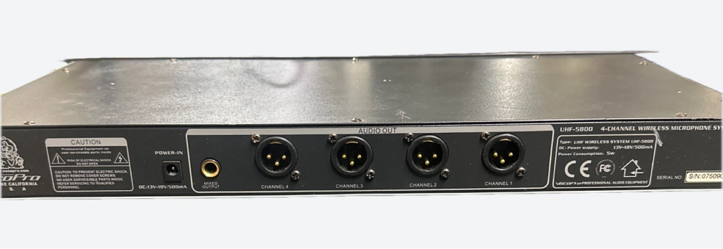 UHF-5800 4channel wireless microphone System - photo 2