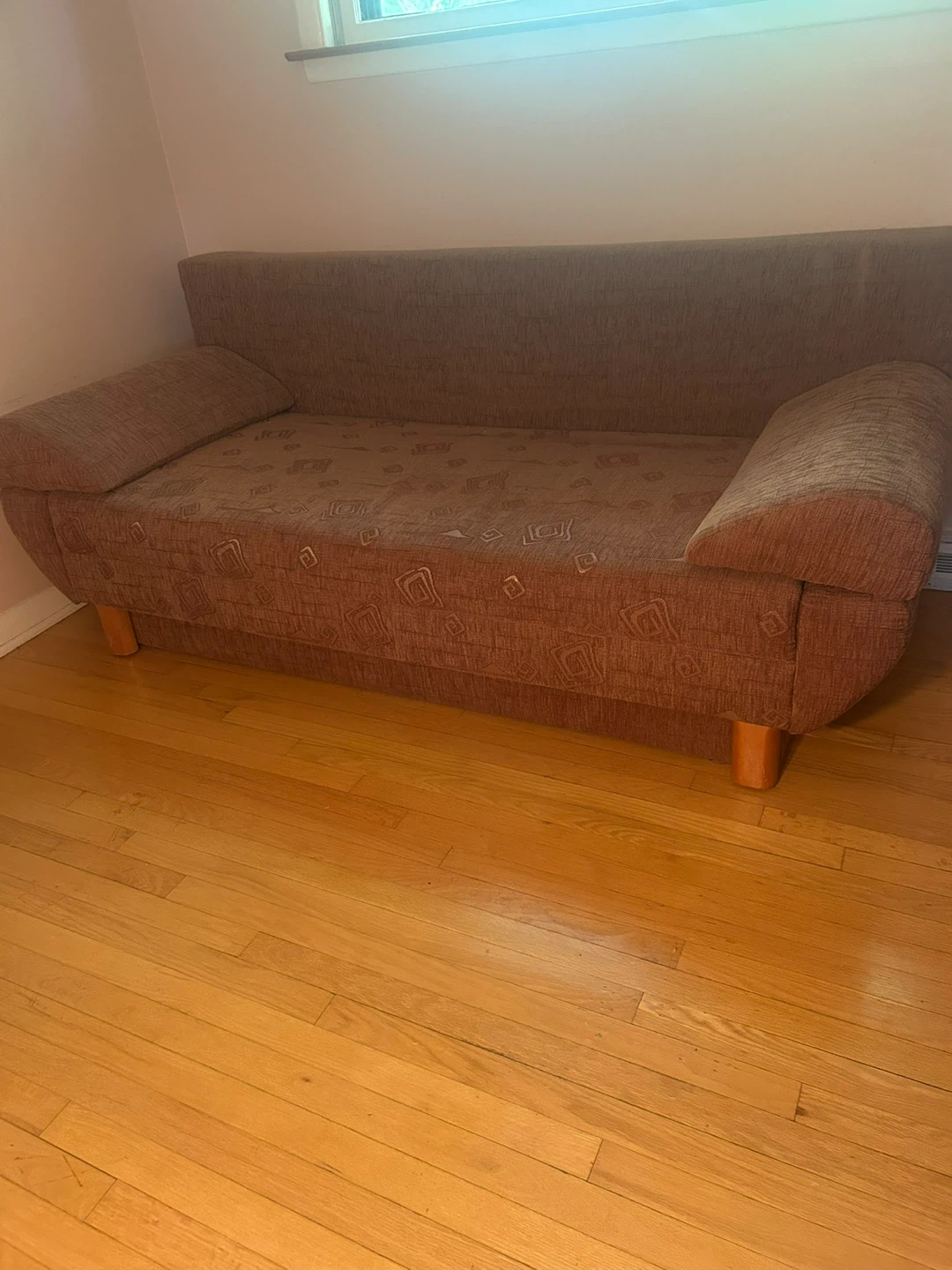 Brown Sofa Bed with Storage - photo 2