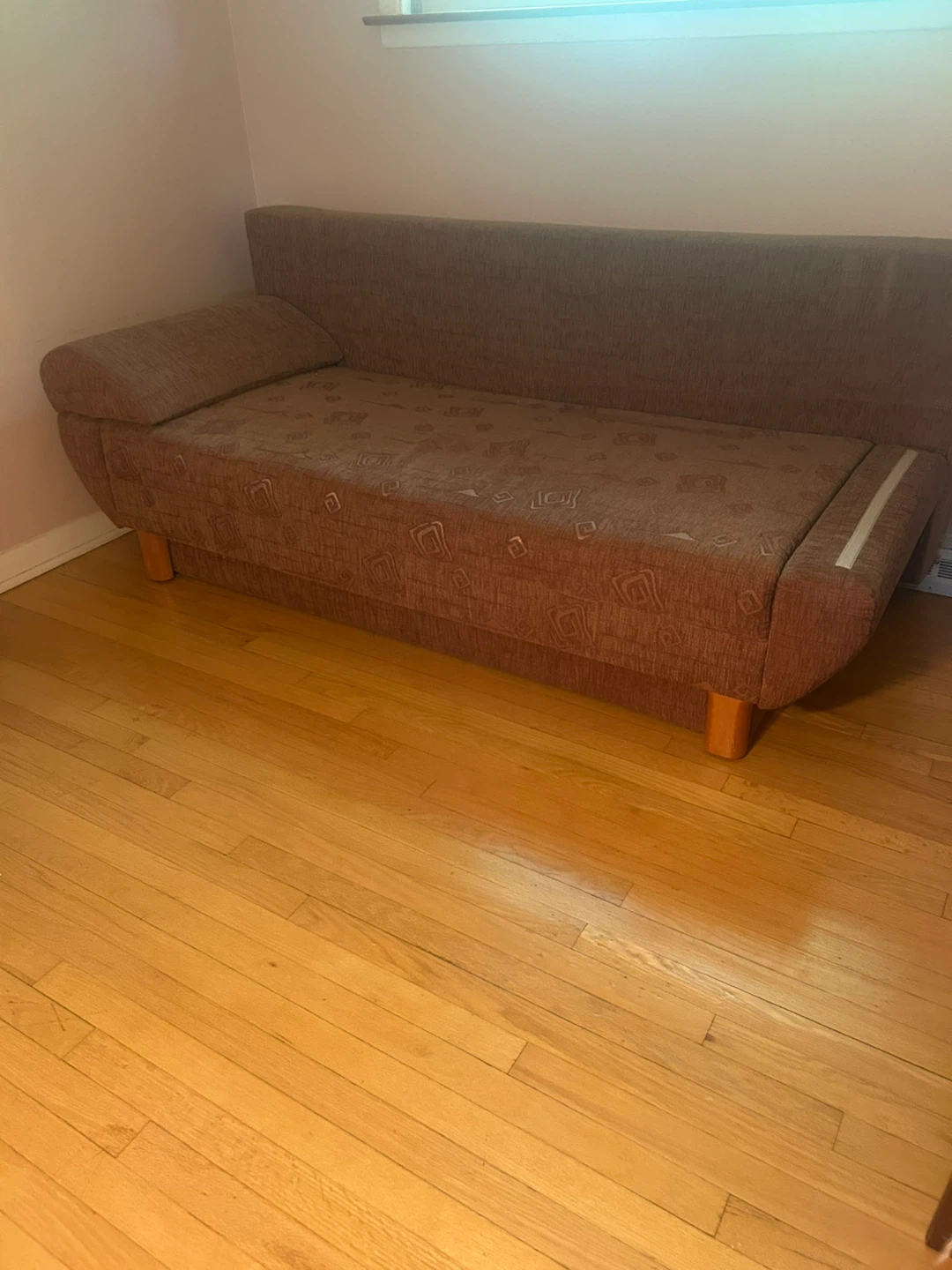 Brown Sofa Bed with Storage - photo 3