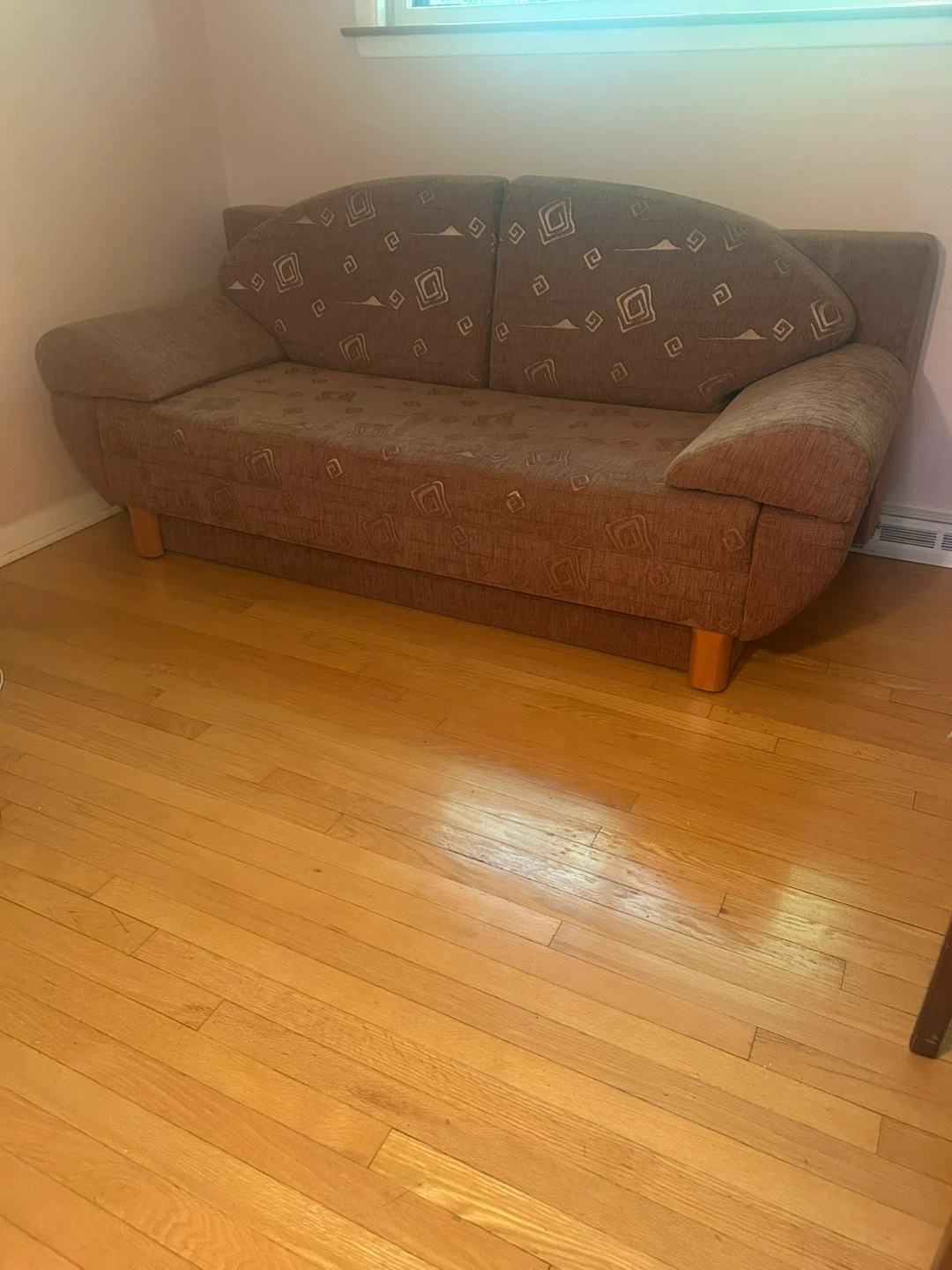 Brown Sofa Bed with Storage