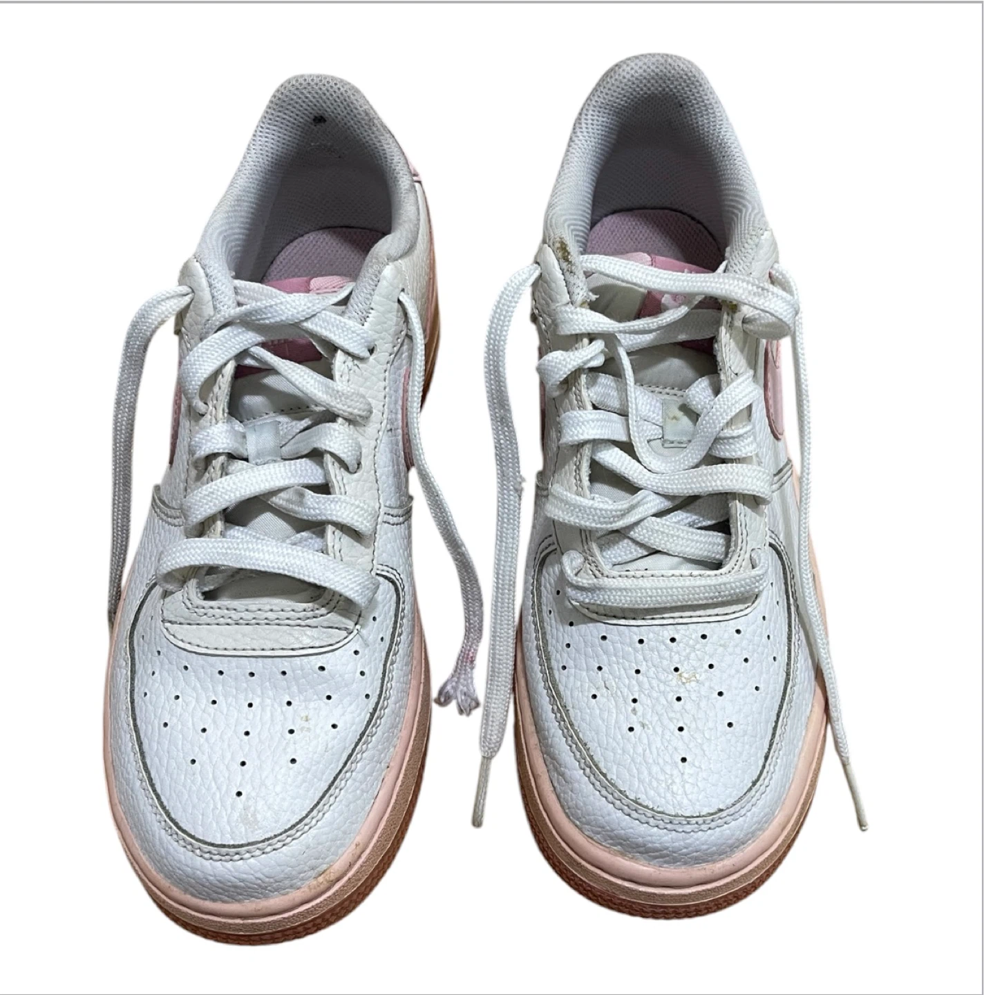 Nike Air Force 1 Low White Pink Youth Sneakers - photo 4