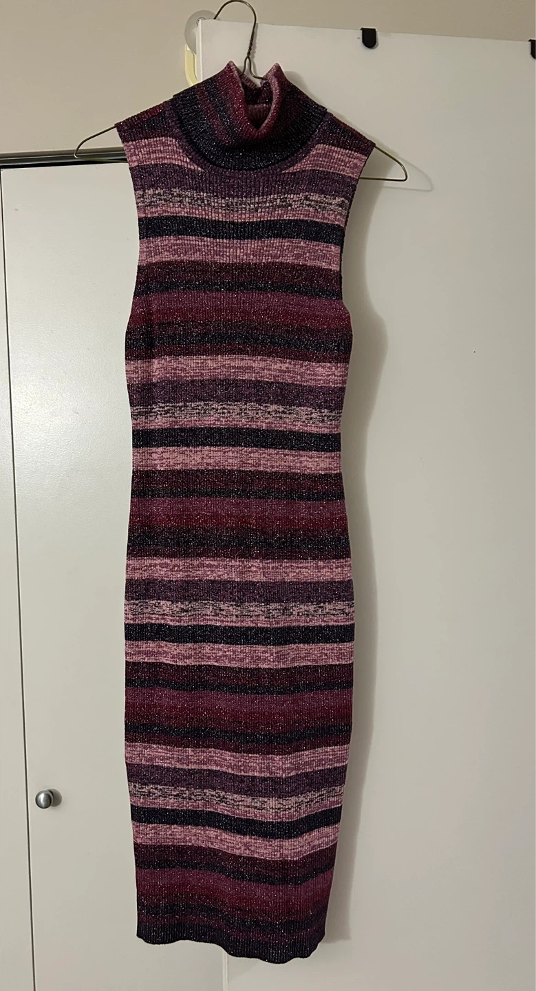 Guess Striped Turtleneck Dress Size M