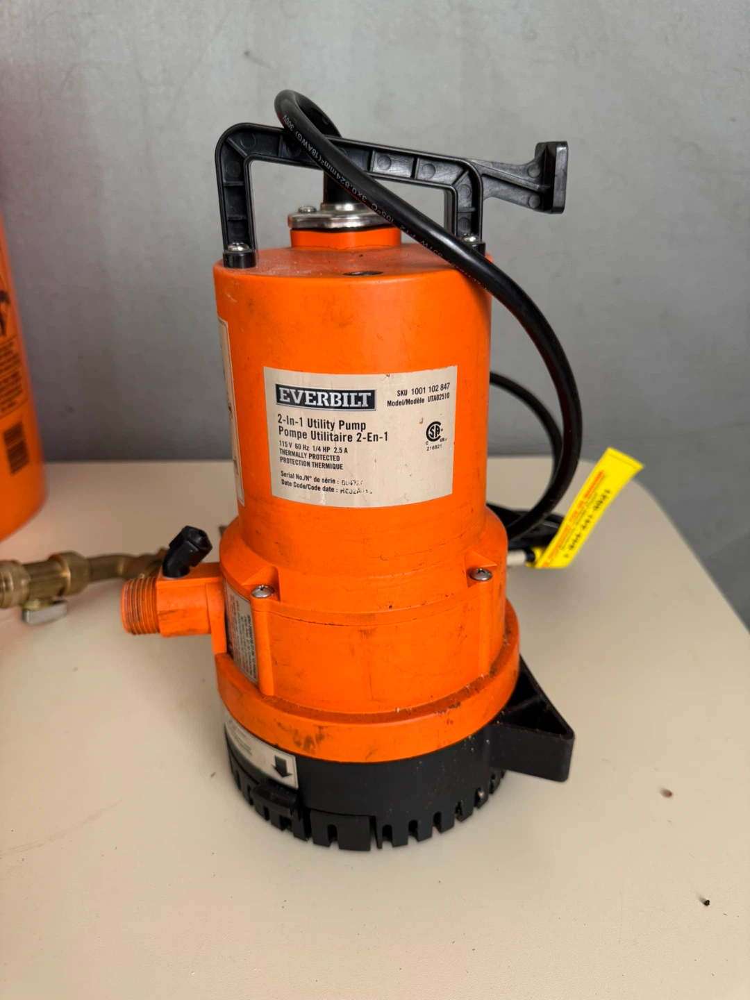 Everbilt 2-In-1 Utility Pump - photo 4
