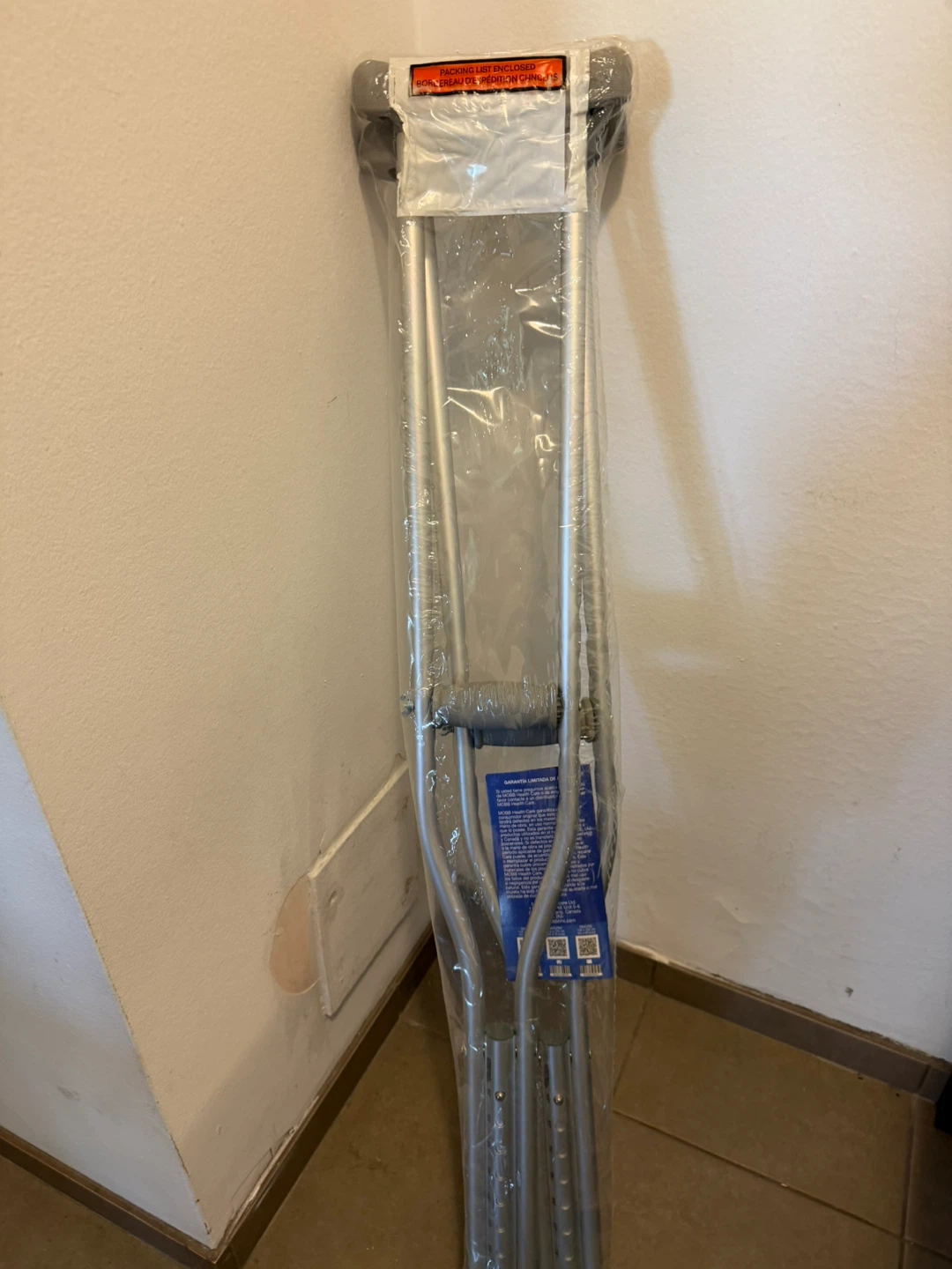 Brand New MOBB+ Push Button Medium Crutches (Pair) - 45" Tall
