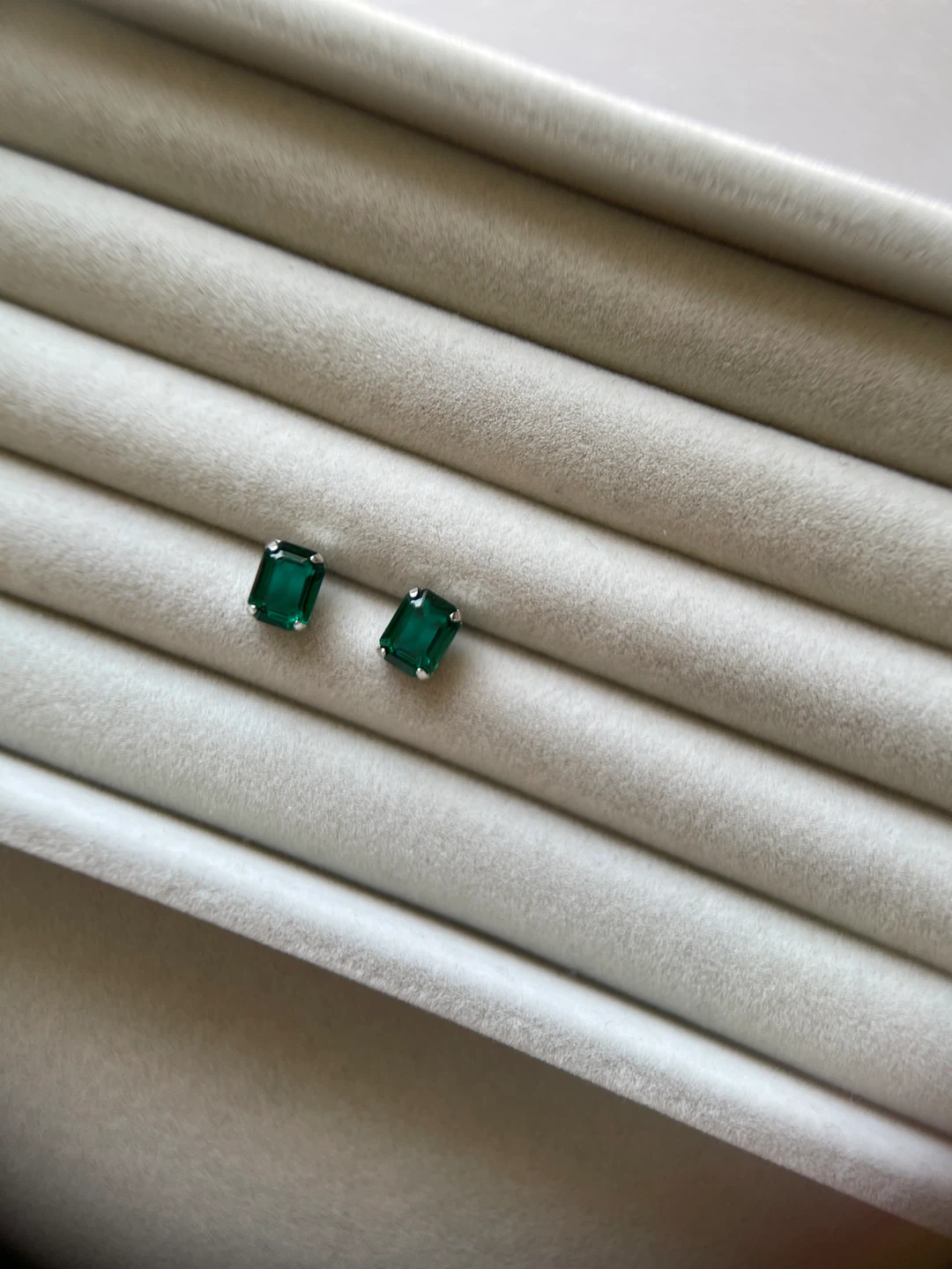 Emerald Cut Stud Earrings - photo 3