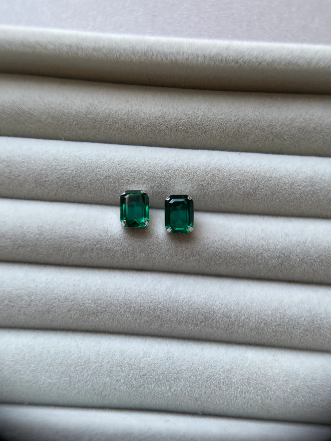 Emerald Cut Stud Earrings