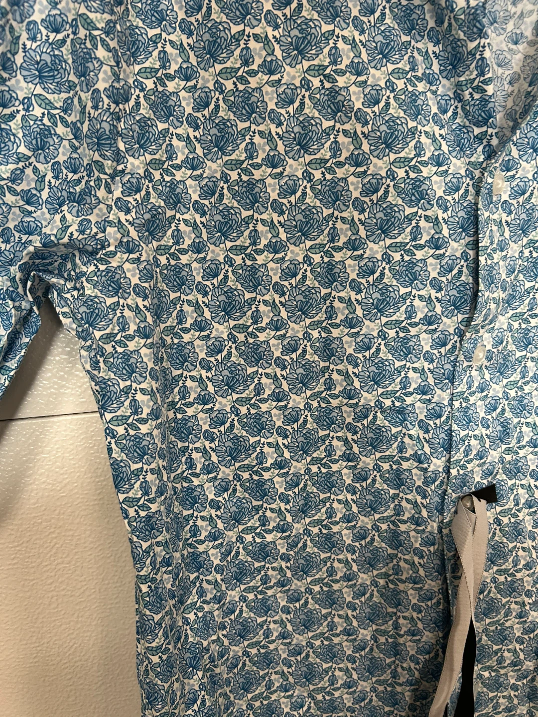 1670 Men's Blue Floral Dress Shirt - Size 15 32/33 - photo 2